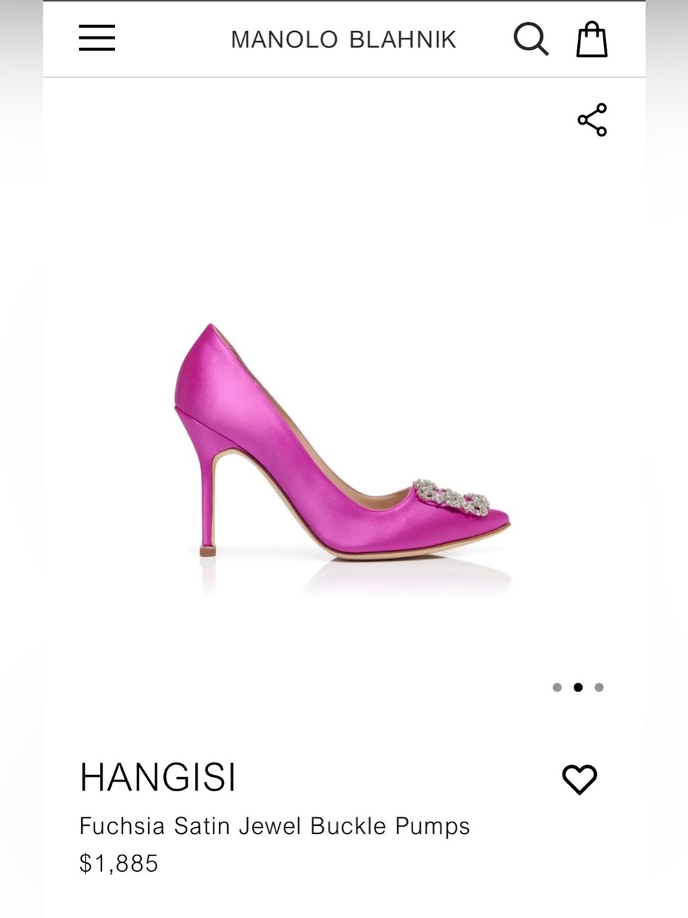 NEW Manolo Blahnik Hangisi Pink Satin Embellished Pumps 39